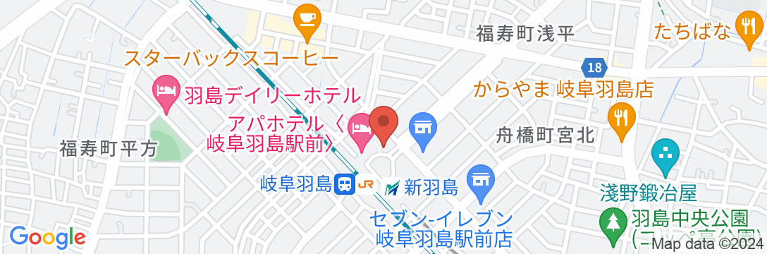 ホテルルートイン 岐阜羽島駅前の地図