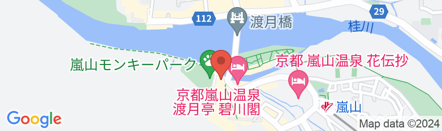 嵐山温泉彩四季の宿 花筏の地図