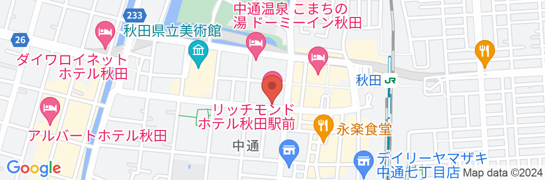 リッチモンドホテル秋田駅前の地図