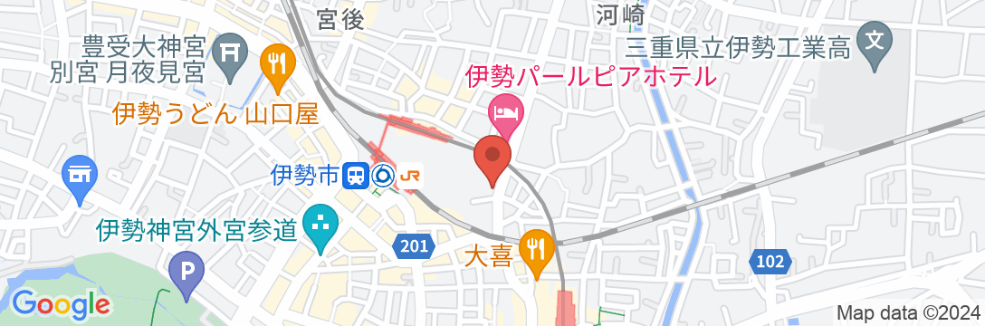 伊勢シティホテルの地図