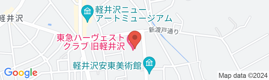 ホテルハーヴェスト旧軽井沢の地図