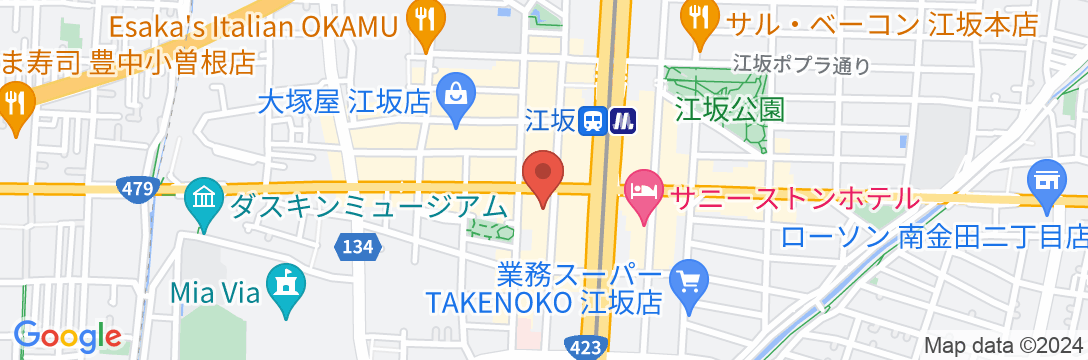 ホテルリブマックスBUDGET江坂の地図