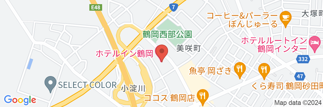 ホテルイン鶴岡の地図