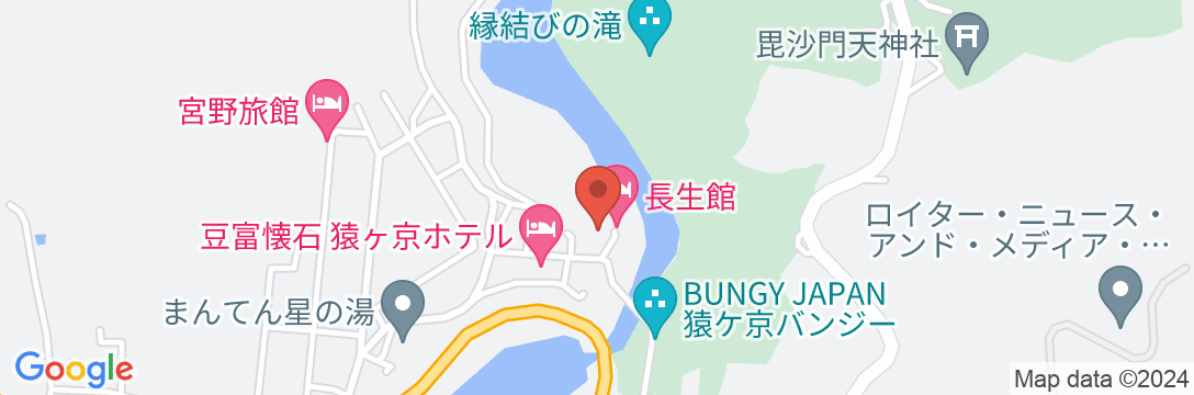 猿ヶ京温泉 湯元 長生館の地図