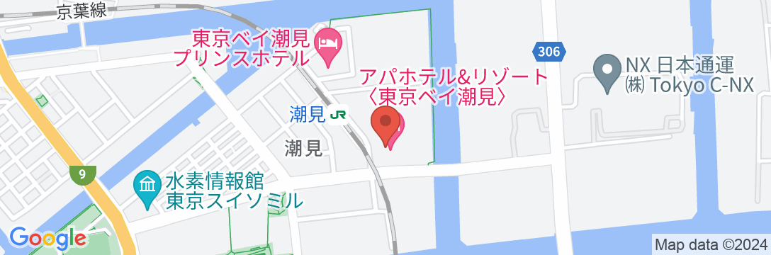 アパホテル&リゾート〈東京ベイ潮見〉の地図