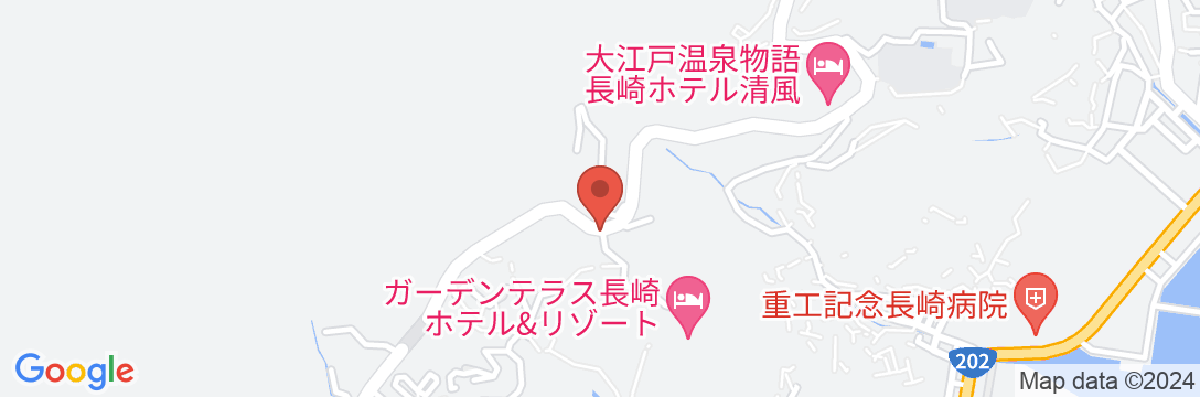 ガーデンテラス長崎ホテル&リゾートの地図