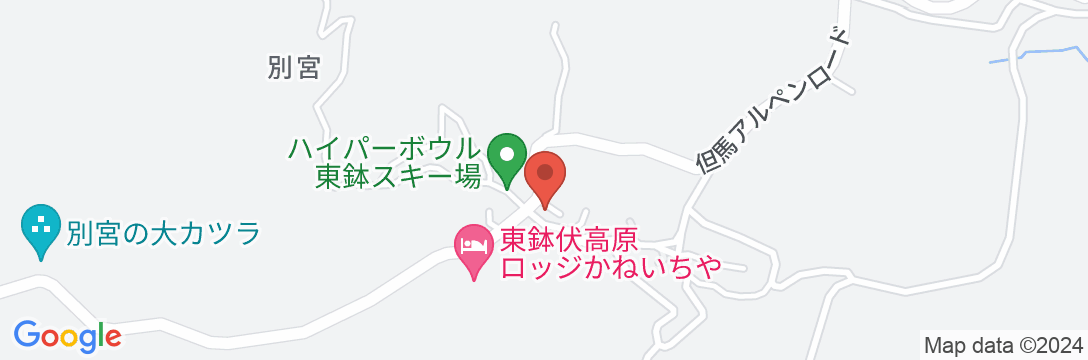 東鉢伏高原 清和荘の地図