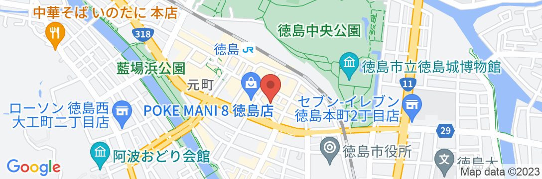 アパホテル〈徳島駅前〉の地図