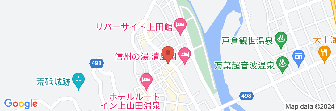 戸倉上山田温泉 有田屋旅館の地図