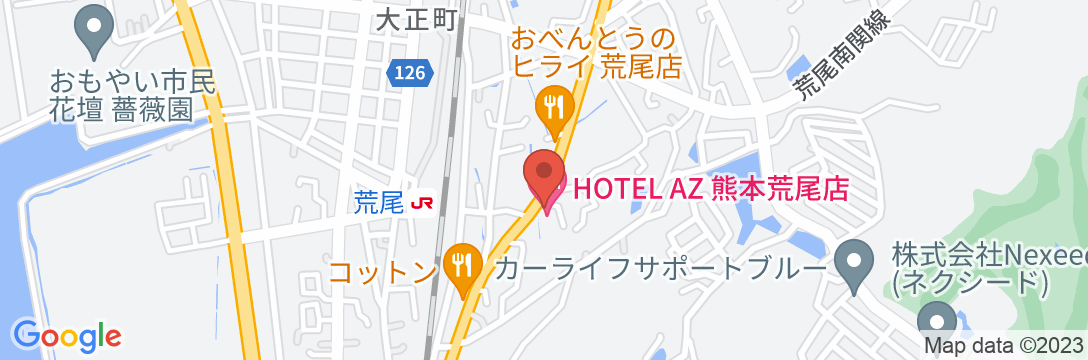 HOTEL AZ 熊本荒尾店の地図
