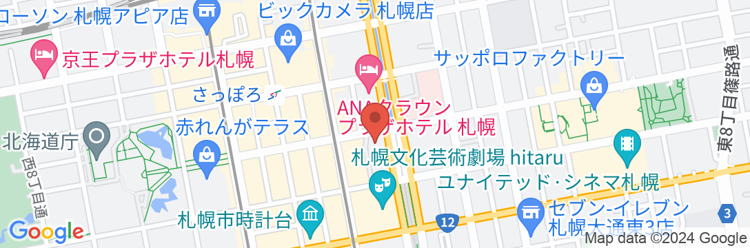 ホテルモントレエーデルホフ札幌の地図