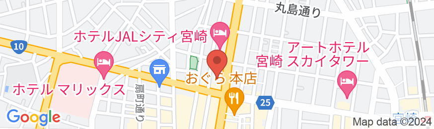 ホテル ルートイン宮崎橘通の地図