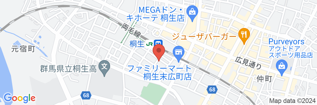 東横INN桐生駅南口の地図