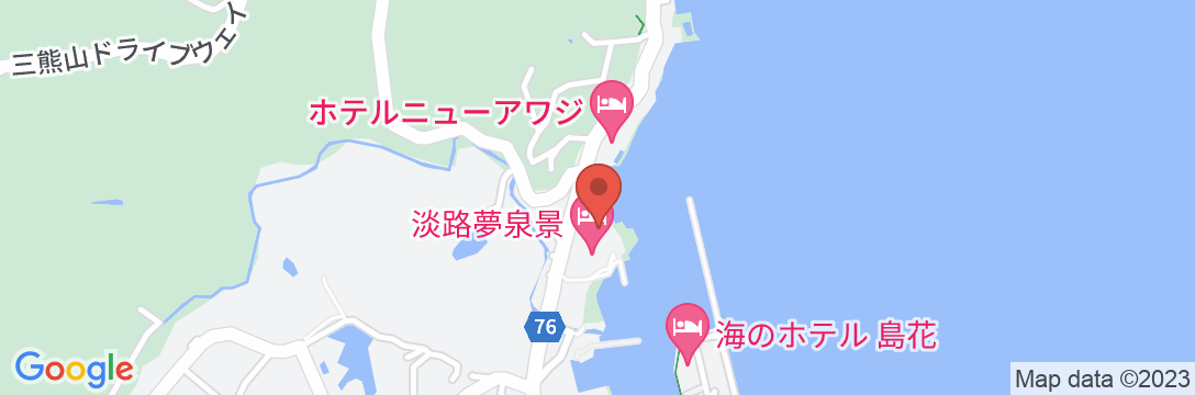 洲本温泉 夢泉景別荘 天原 <淡路島>の地図