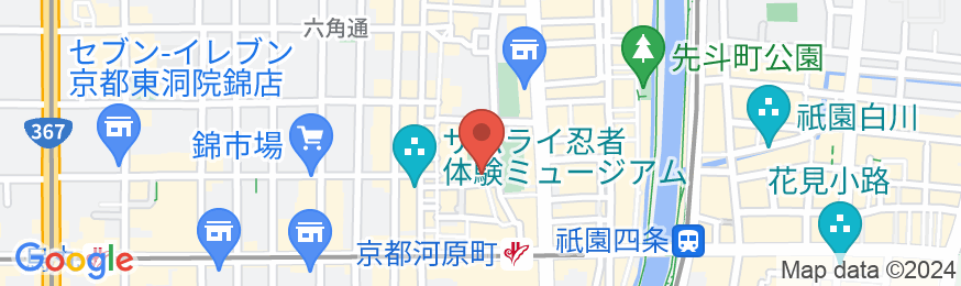 天然温泉 御所の湯 スーパーホテル京都・四条河原町の地図