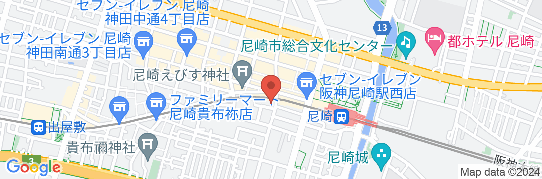 ホテルリブマックスBUDGET尼崎の地図