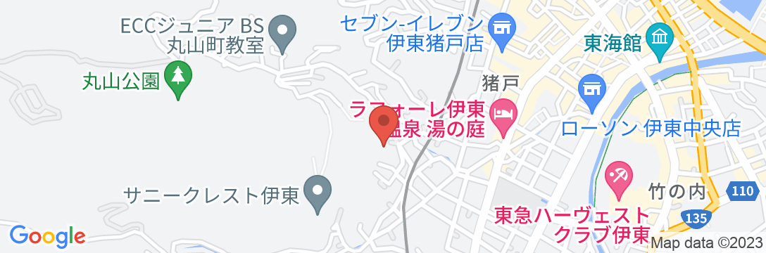 伊東温泉 翠方園の地図