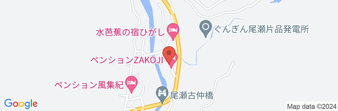 片品温泉 ペンションZAKOJI(座光寺)の地図