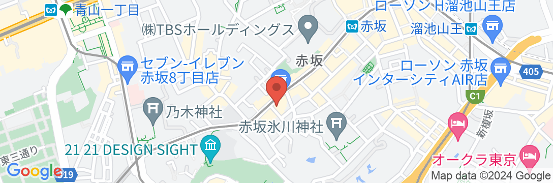赤坂陽光ホテルの地図