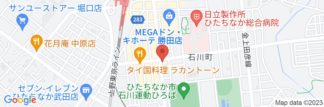 ホテルクラウンヒルズ勝田 表町店(BBHホテルグループ)の地図