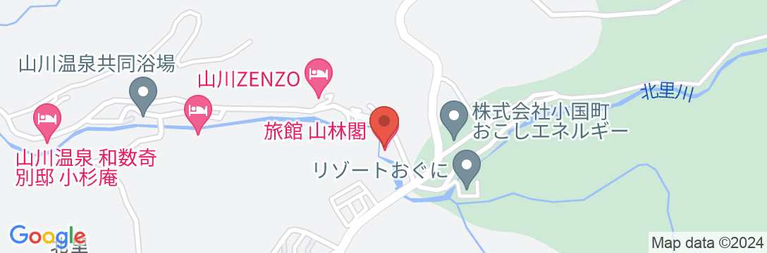 山川温泉 旅館 山林閣の地図