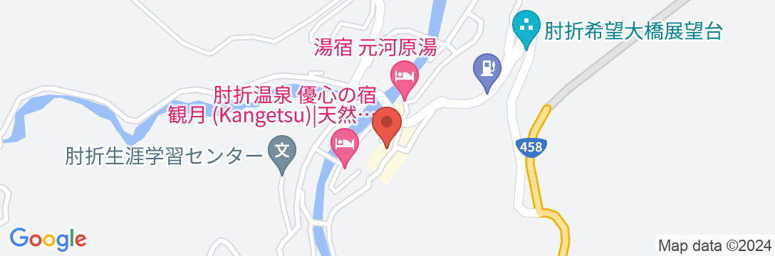 肘折温泉 松井旅館の地図