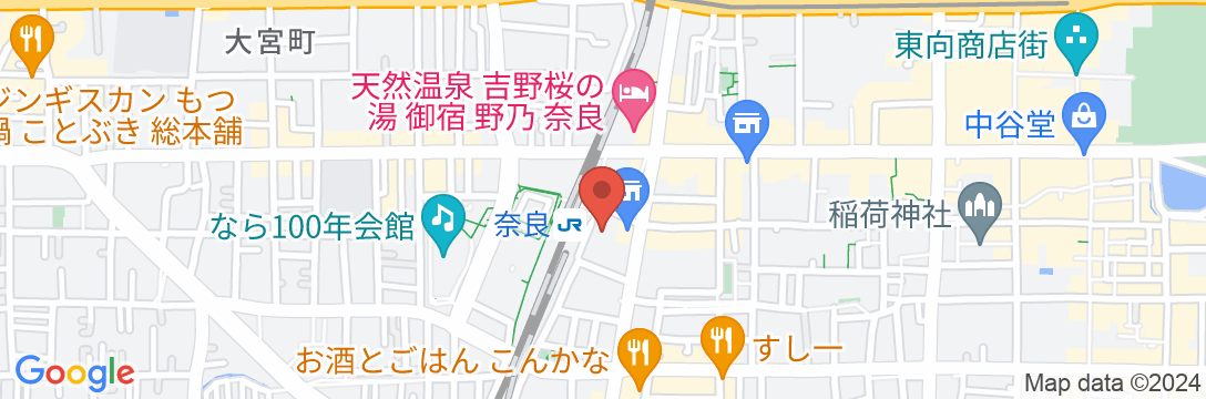 2024年4月フルリニューアルオープン 天然温泉 飛鳥の湯 スーパーホテルPremierJR奈良駅の地図
