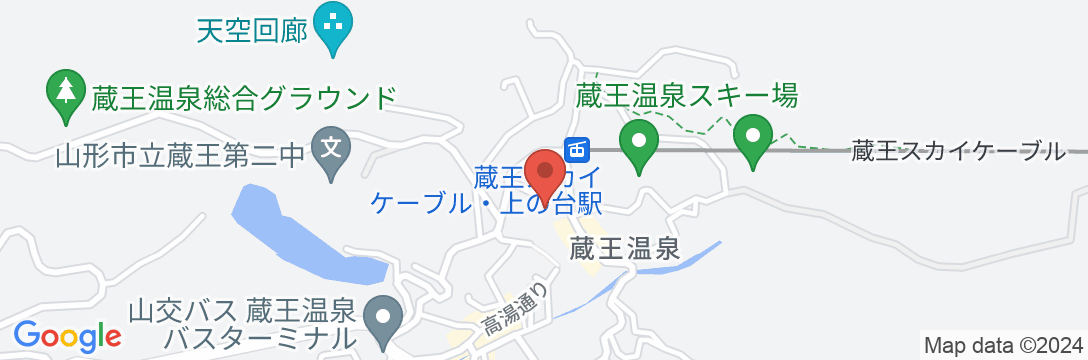 蔵王温泉 源泉湯宿 蔵王プラザホテルの地図
