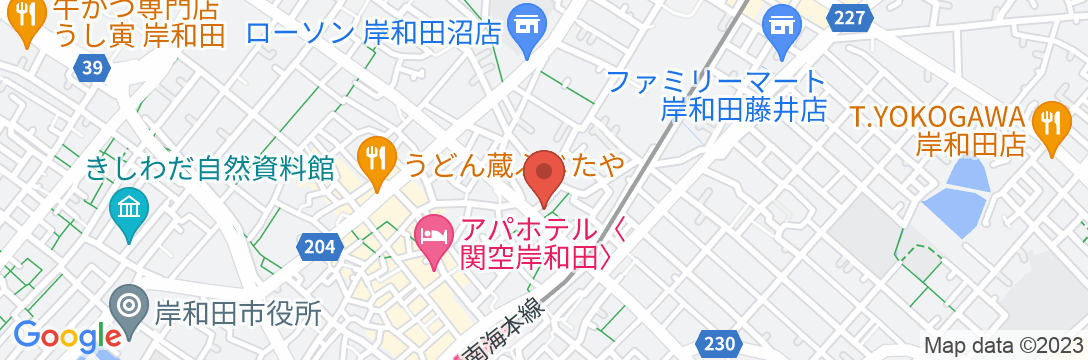 岸和田シティ・ホテル プリンセスの地図