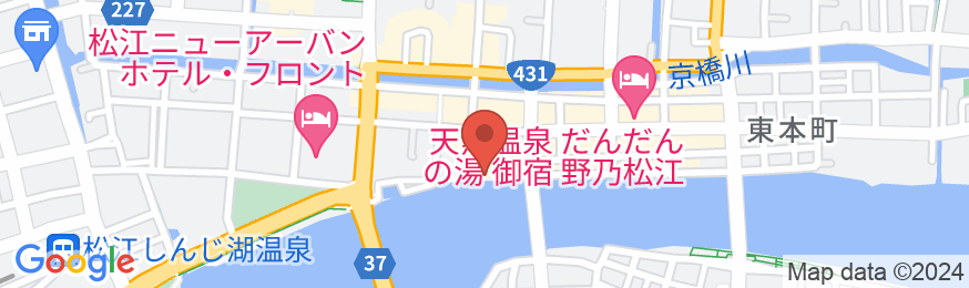 松江しんじ湖温泉 皆美館の地図