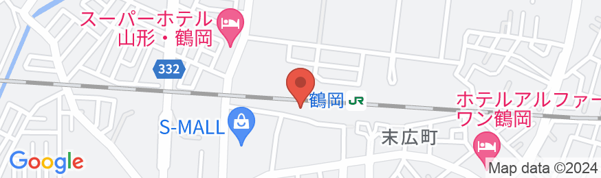 ホテルルートイン鶴岡駅前の地図