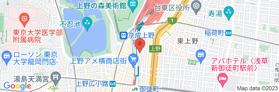 上野ステーションホステル オリエンタル 1の地図