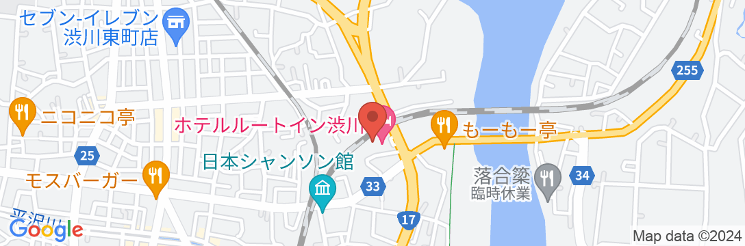 ホテルルートイン渋川の地図