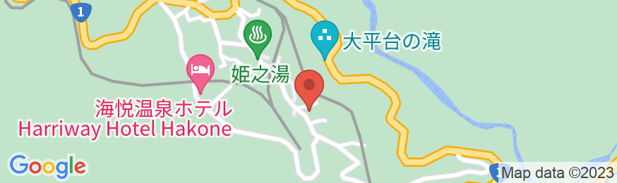 大平台温泉 箱根嶺南荘の地図