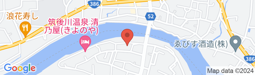筑後川温泉 リバーサイド つるき荘の地図