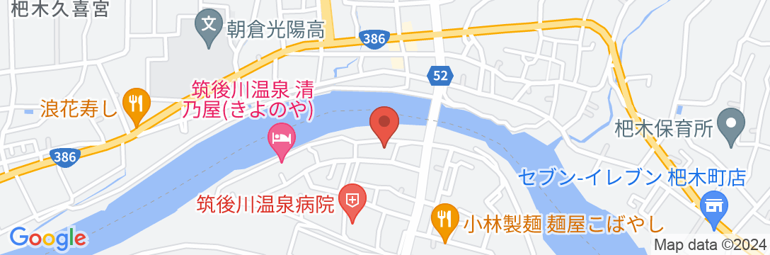筑後川温泉 リバーサイド つるき荘の地図