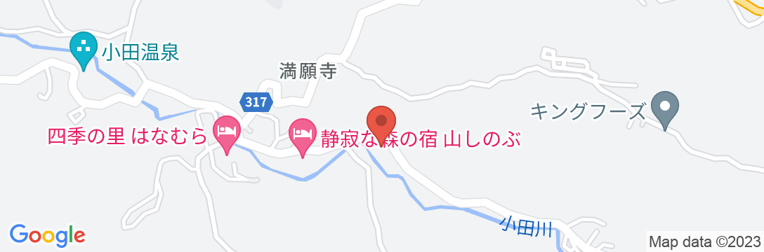 小田温泉 離れ宿 山咲の地図