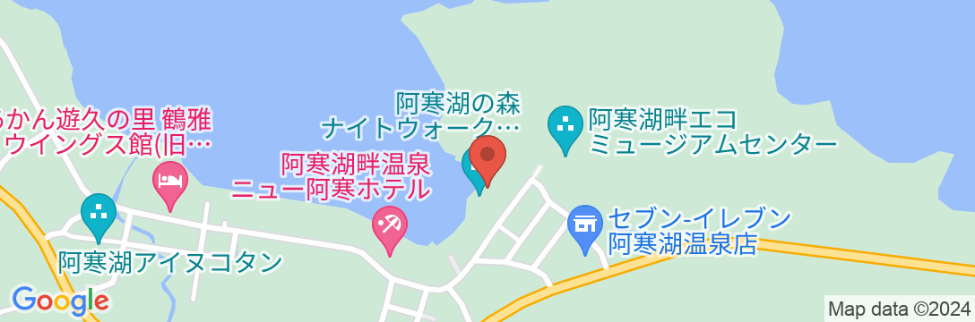 阿寒湖畔温泉 ホテル阿寒湖荘の地図