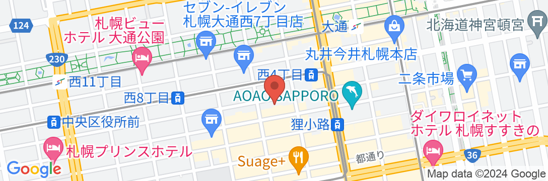 ネストホテル札幌大通の地図