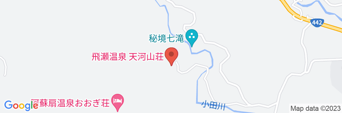 飛瀬温泉 天河山荘の地図