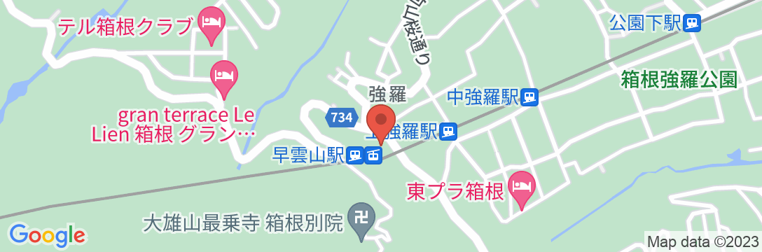 箱根強羅温泉 ホテル佳山水の地図
