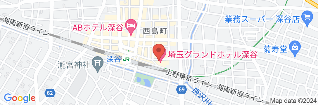埼玉グランドホテル深谷の地図