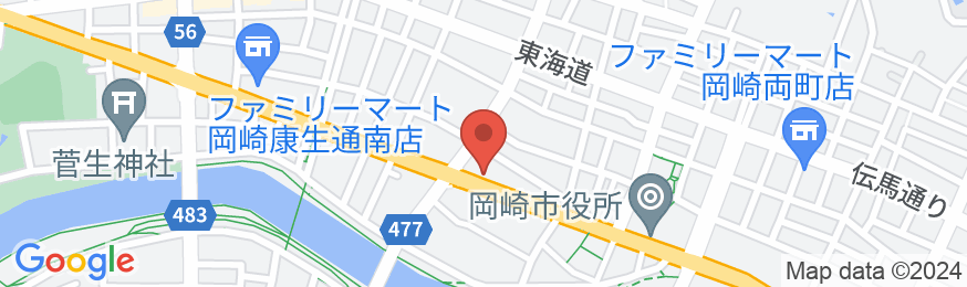 天然温泉 葵の湯 スーパーホテル岡崎の地図