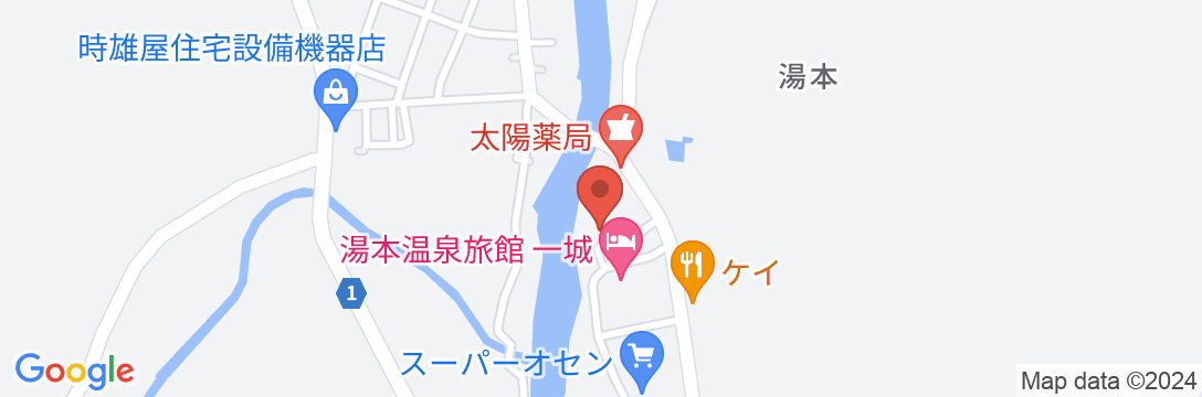 湯田温泉峡 岩手湯本温泉 ホテル対滝閣の地図