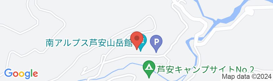 芦安温泉 旅館 白雲荘<山梨県>の地図