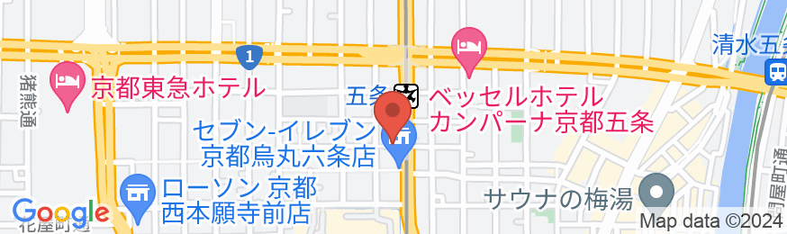 スーパーホテル京都・烏丸五条の地図
