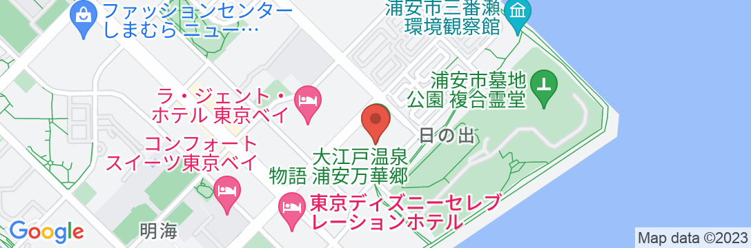 大江戸温泉物語 浦安万華郷の地図