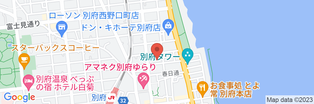 別府温泉 くつろぎの温泉宿 山田別荘の地図