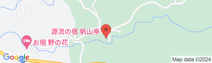 黒川温泉 源流の宿 帆山亭<離れ宿>の地図