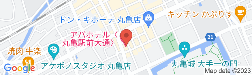 アパホテル〈丸亀駅前大通〉の地図